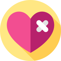 Broken heart icon