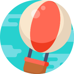 Hot air balloon icon