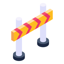 Road barrier icon