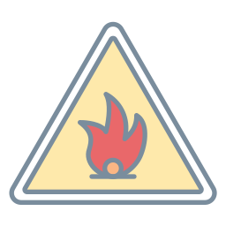 Flammable sign icon