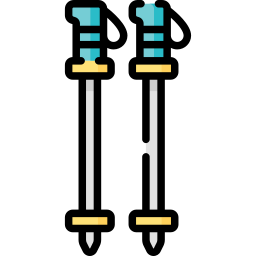 bâtons de ski Icône