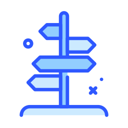 Direction sign icon