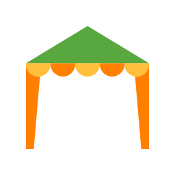 Circus tent icon