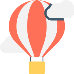 Hot air balloon icon