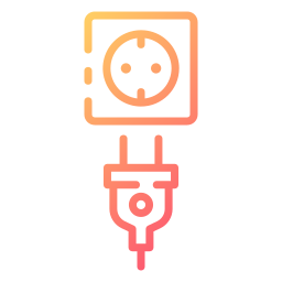 Plug and socket icon