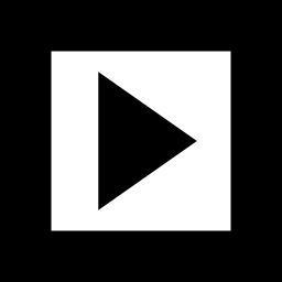 Player play button square icon