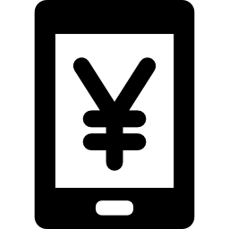 タブレット画面上の円通貨 icon