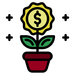 Money growth icon