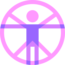 Vitruvian man icon