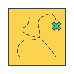 Treasure map icon