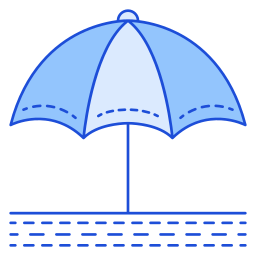 Sun umbrella icon