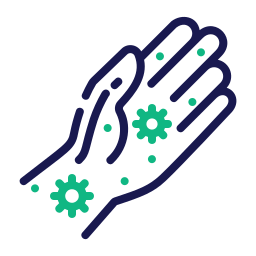 Virus transmission icon