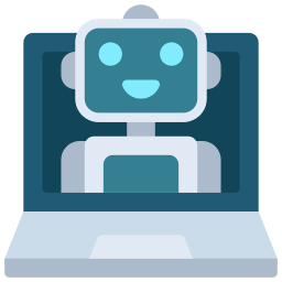 Robot assistant icon