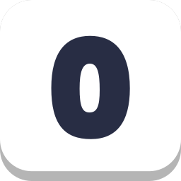 Number zero icon