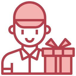 Delivery man icon