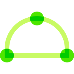 demi-cercle Icône