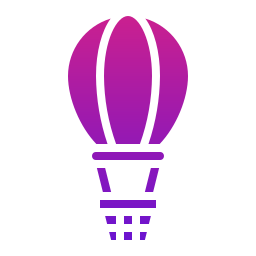 Hot air balloon icon