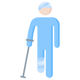 Broken leg icon