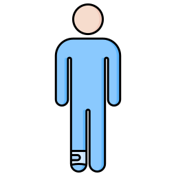 Broken leg icon