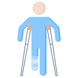 Broken leg icon