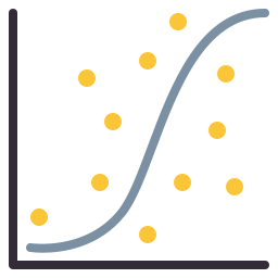 gráfico de dispersão Ícone