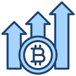 Bitcoin up icon