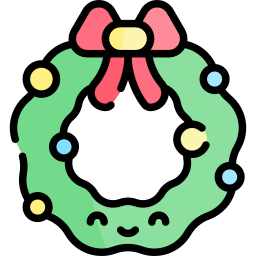 Christmas wreath icon