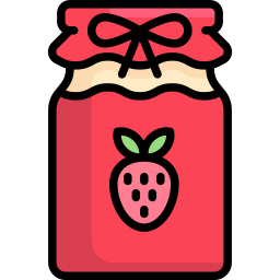 Strawberry jam icon