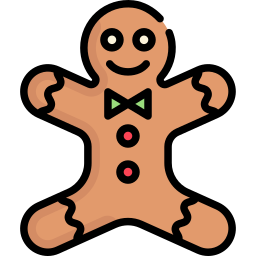 Gingerbread man icon