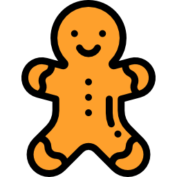 Gingerbread man icon