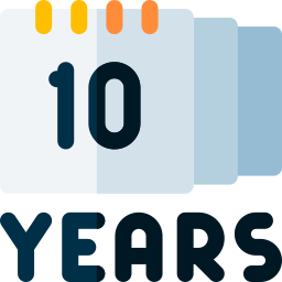 10 years icon