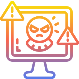 Cyber attack icon