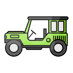 Military jeep icon