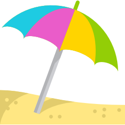 Sun umbrella icon