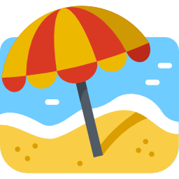 Sun umbrella icon