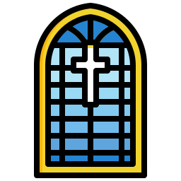 Stained glass window icon