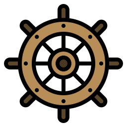 roue de navire Icône