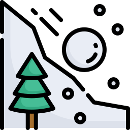 Snow avalanche icon