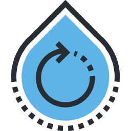 Recycling water icon