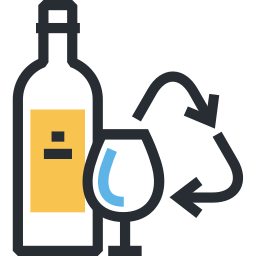 Recycling glass icon