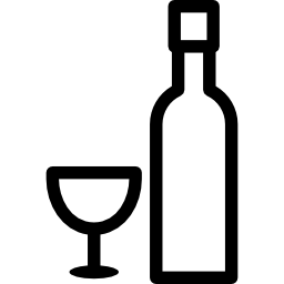 Bottle and glass icon