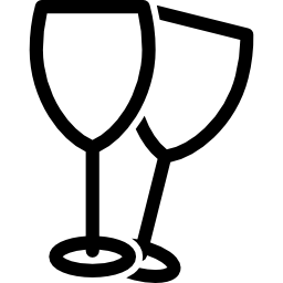 Two glasses celebration icon