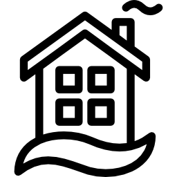 House with chimney icon