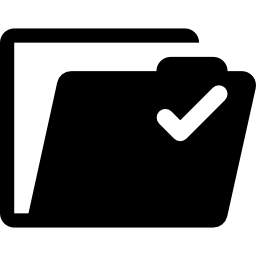 Folder with check mark icon