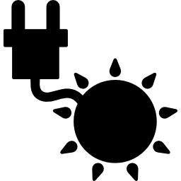 Sun with plug icon