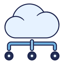 Cloud database icon