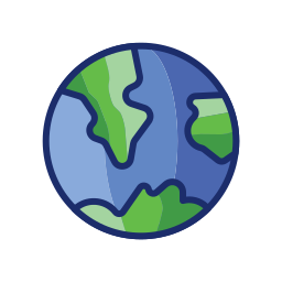 Earth globe icon