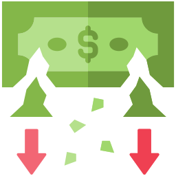 Money loss icon