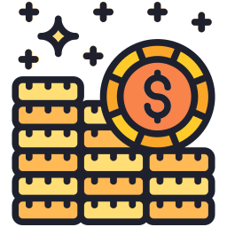 Dollar coin icon