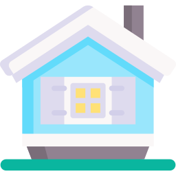 Wooden house icon